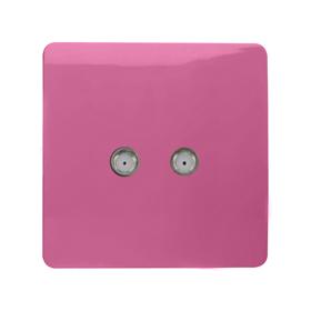 ART-2SATPK  2 Gang F-Type Satellite Televison Socket Pink